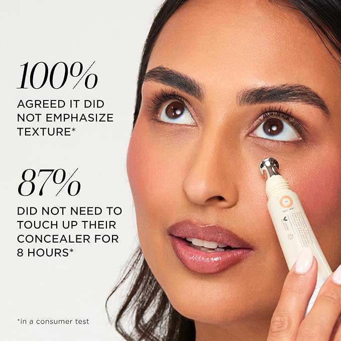 HALEYS Re-wind Full Coverage Brightening Concealer, Color Correcting Eye Concealer for Dark Circles, Fine Lines & Redness, Longwear, Non-Caking, Soft-Matte Finish, Blurring Concealers for Women
