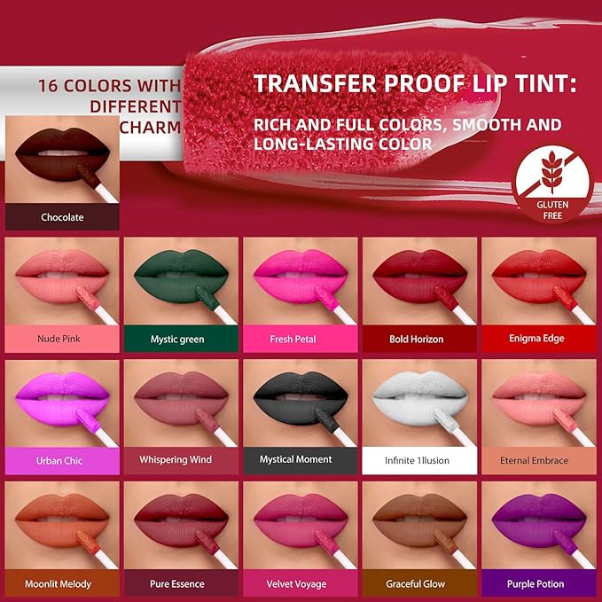 Pearl White Liquid Lipstick - Long Lasting, Smudge Proof, Transfer Resistant Lip Color, Waterproof, Non-Transfer Formula (Infinite Illusion)