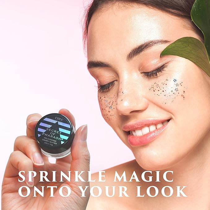 Secret of Pharaoh Holographic Chunky Glitter Gel for Face, Body, Hair - Pink Passion | Vibrant Colores, Festival and Party Makeup - Versatile and Long-Lasting Dazzling and Shimmering Effect