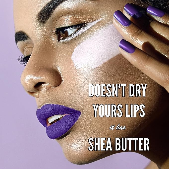 Mynena Bright Violet Purple Matte Liquid Lipstick | Long-Lasting Comfort | Smudge-Proof Transfer-Resistant | Full Coverage Non-Drying | Vegan & Cruelty-Free | All-Day Wear Lip Color | Violet