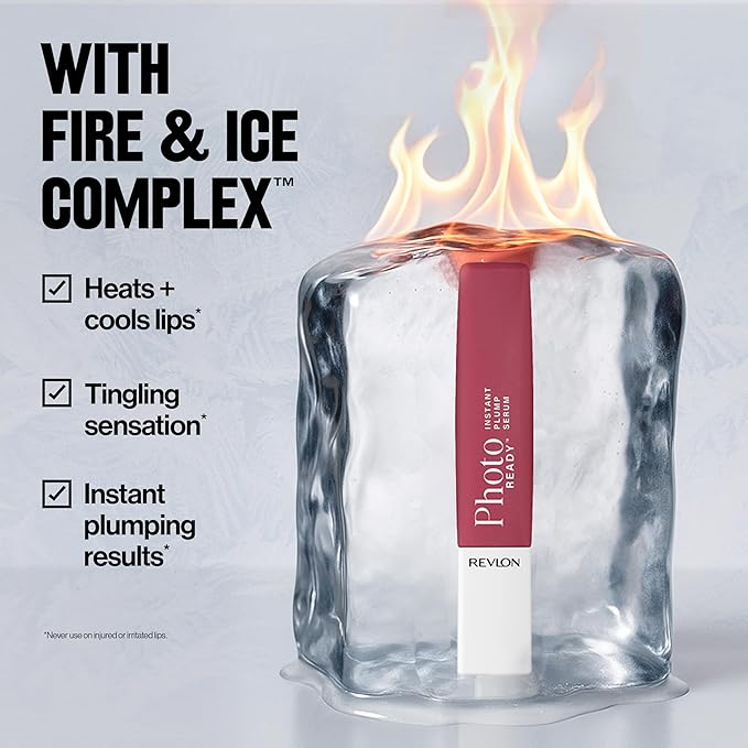 REVLON PhotoReady Instant Plump Serum, Plumping Gloss, Hydrating, Non-Sticky & High Shine Finish, 005 Heatonist, 0.25 fl oz