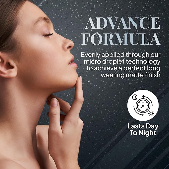 ERA Beauty Essentials Airbrush Makeup Collection (Era Face spray on Foundation - R8 Amber + Era Primer + Sponge)