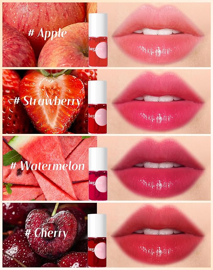 bayfree Lip Tint Stain Set, Lip Stain Long Lasting Lightweight Waterproof, Transfer-Proof, Non-sticky, Lip Makeup Matte Finish