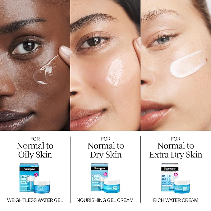Neutrogena Hydro Boost Skincare Set, Hydro Boost Water Cream Face Moisturizer for 72-Hour Hydration, 1.7 Fl Oz, & Hydro Boost Hydrating Gel Facial Cleanser Trial Size, 0.5 Fl Oz, 2 Pack, Clear