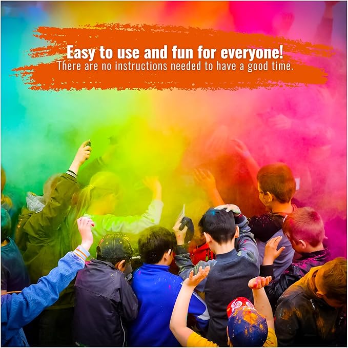 Color Blaze Holi Colored Powder - 5 lbs of Orange Powdered Color - for Fun Runs, Color Toss, Rangoli, Powder War, Backyard Party & Festivals - Pack of 1 Colorful Bag - 5 Pounds in Bulk - Orange