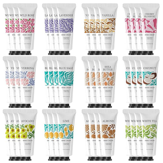 48 Pack Hand Cream Bulk Gifts for Women Valentines Day Gifts, Travel Size Hand Lotion Bulk for Dry Hands, Teacher Appreciation Gifts Bulk for Employee, Party Favors Bridesmaid Gifts, Mothers Day Gifts