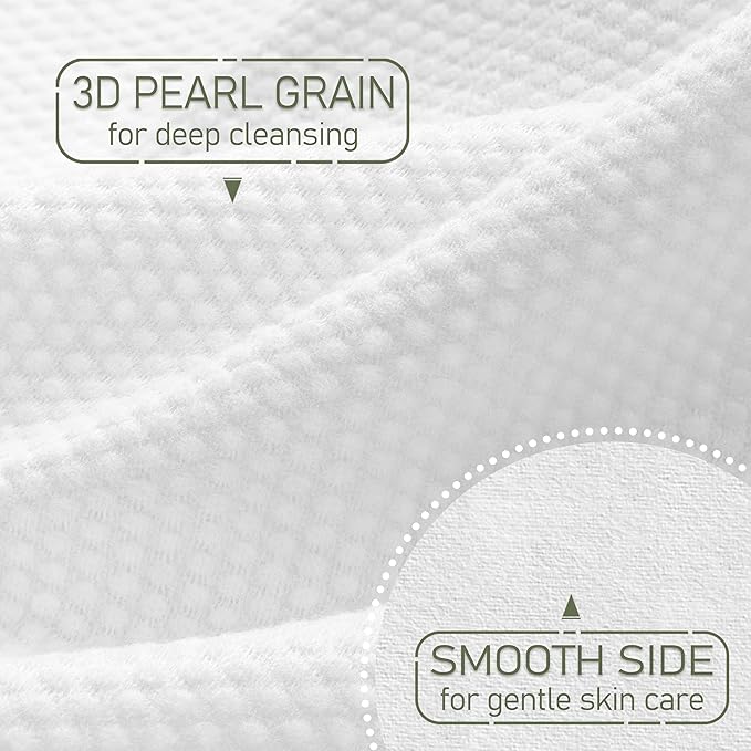 Christmas Style WOWOTEX Disposable Face Towel Biodegradable Large Dry Wipes 60 Count/Box Extra Thick Soft Clean Facial Towels for Sensitive Skin, Makeup Removing, Cleansing, Nursing, 10"×12"