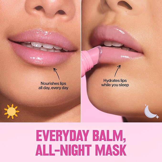 Revlon Glimmer Lip Treat Balm + Mask™, Overnight Peptide Lip Treatment, Hydrating, 002 Marshmallow Dreams, 0.4 fl oz