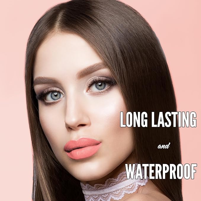 Mynena Peachy Pink Long Lasting Lipstick for Women Waterproof & Transfer-Proof | Hydrating with Shea Butter | Bold Pigment Matte Color Lip Stain | Talc-Free & Vegan Product that Performs | Gala