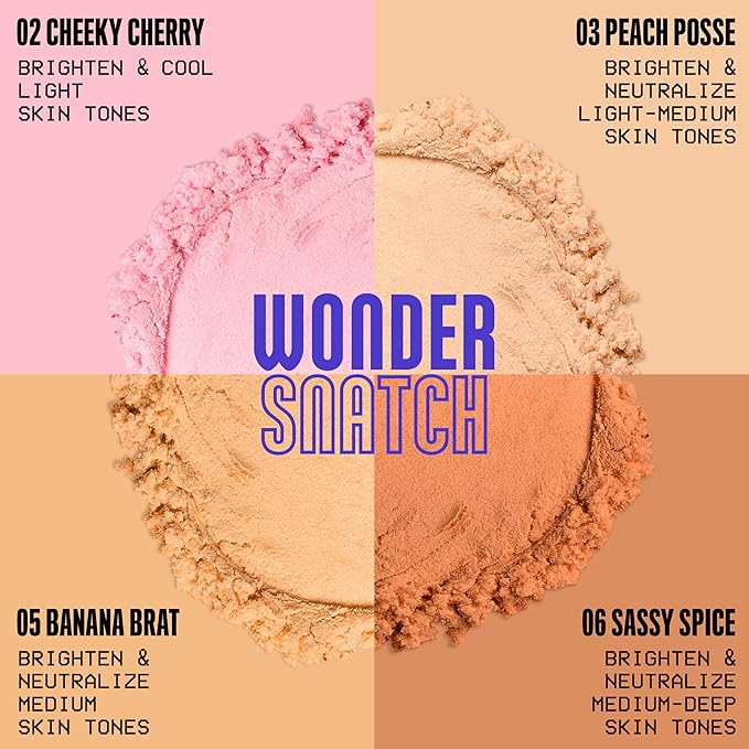 NYX PROFESSIONAL MAKEUP Wonder Snatch Setting Powder, Lifting Loose Powder With Up To 16HR Wear - Cheeky Cherry (Brightening Pink)