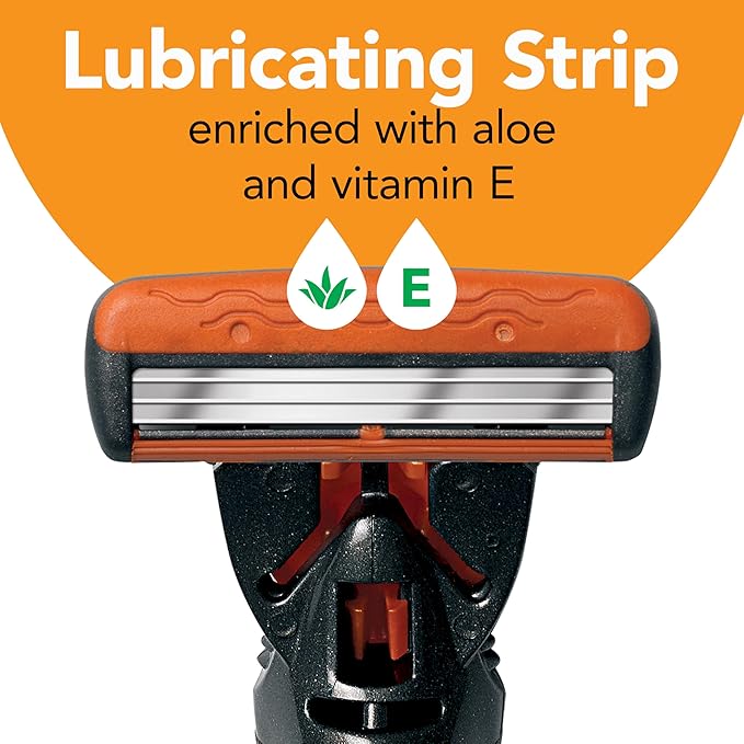BIC Comfort 3 Men's Refillable 3 Blade Razors, Self Care and Personal Care Products, 1 Handle and 6 Cartridges