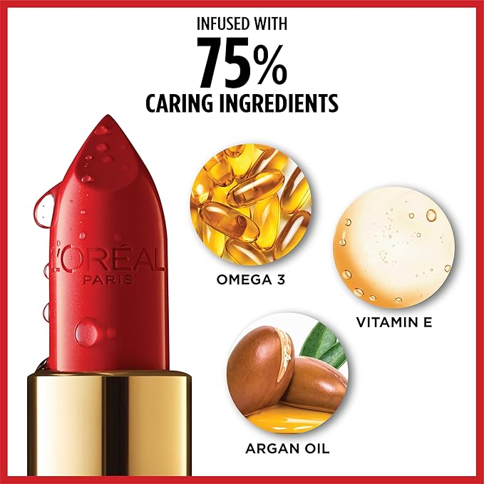 L'Oreal Paris Colour Riche Original Creamy, Hydrating Satin Lipstick with Argan Oil and Vitamin E, Blushing Berry , 1 Count