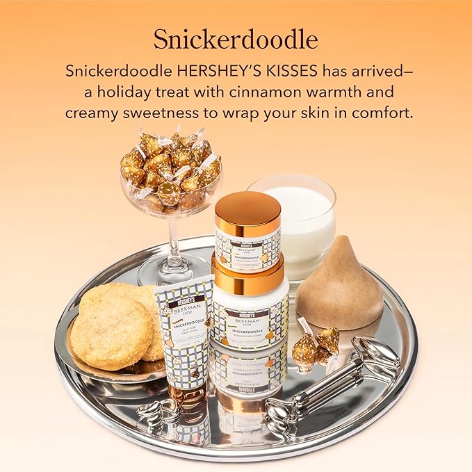 Beekman 1802 x HERSHEY'S Limited Edition KISSES Whipped Body Cream – Moisturizes & Softens Skin with Goat Milk, Mango Seed Butter & Vitamin E – 8 oz – Snickerdoodle