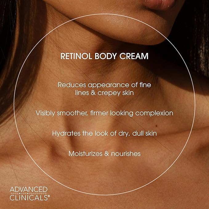 Advanced Clinicals Retinol Body Cream + Green Coffee Bean Oil Thermo - Firming Body Lotion 2pc Skincare Set For Women & Men | Body & Face Moisturizer Set Helps Improves Appearance Of Crepey Skin, 2PC