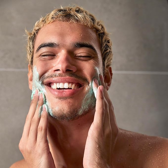 DOVE MEN + CARE Body and Face Scrub Costal Cedar Deeply Exfoliates for Hydrated & Nourished Skin 100% Gentle Cleanser, No Sulfate Cleansers or Parabens, 98% Biodegradable Formula 9 oz