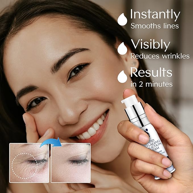 TEREZ & HONOR Anti-Aging Rapid Reduction Under-Eye Cream, Visibly and Instantly Reduces Wrinkles, Dark Circles and Eye Bags in 120 Seconds, Hydrates & Lifts Skin Rapid