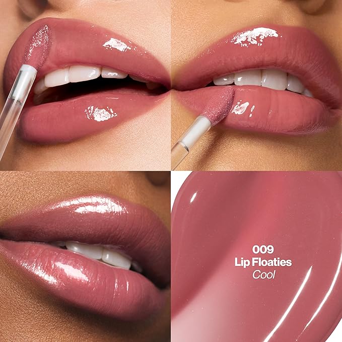 REVLON PhotoReady Instant Plump Serum, Plumping Gloss, Hydrating, Non-Sticky & High Shine Finish, 009 Lip Floaties, 0.25 fl oz