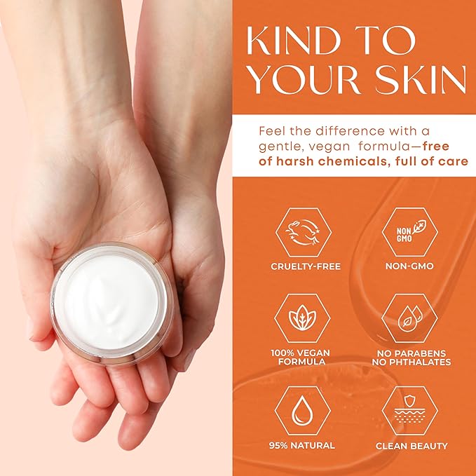 Skin 2.0 Vitamin C & Collagen Face Moisturizer - Dermatologist Tested, Anti-Aging, Skin Tightening - Brightening, Clean Beauty, Cruelty-Free, Korean Skincare for All Skin Types - 1.69 Fl oz
