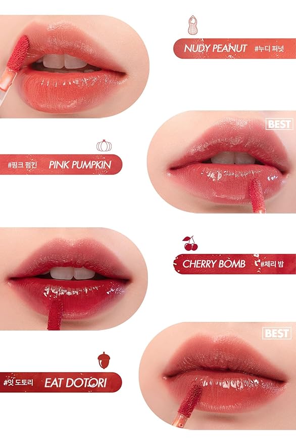 Juicy Lasting Tint 10 NUDY PEANUT - Long-lasting, MLBB, Clear & Natural Makeup, K-beauty Lips, 5.5g | 0.2 oz