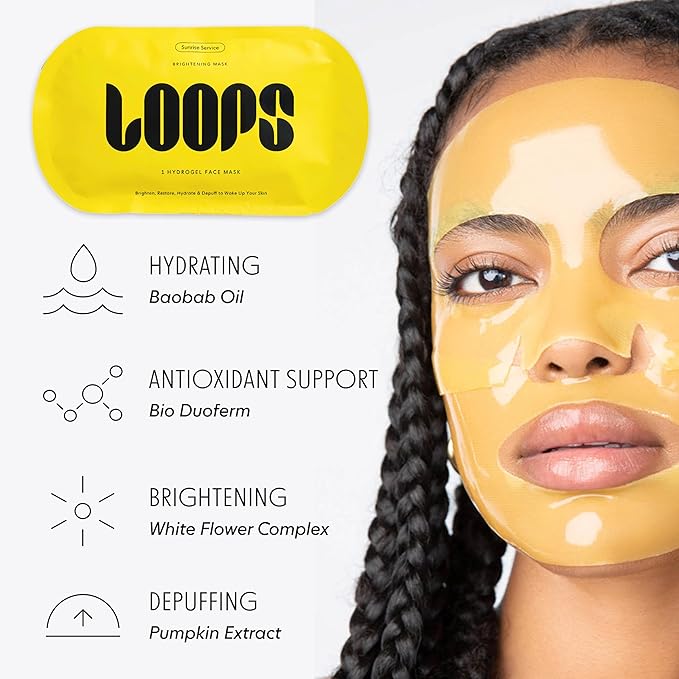 LOOPS VARIETY LOOP KIT - Hydrogel Korean Face Mask for Every Skin- Five Collagen Face Masks fo, Detoxifying, Repairing, Glowing, & Rejuvenating - Gifts for Women -5 Pc