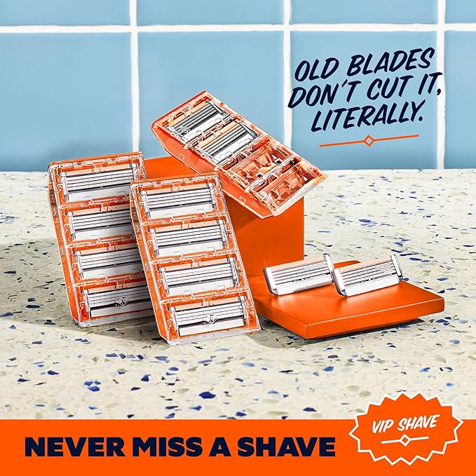 Dollar Shave Club | The VIP Shave Set | 4 Swift Rinse Refill Cartridges, 1 Heavy Metal Handle, 1 Shave Butter 3 ounce, 1 Razor Cover, Razors for Men