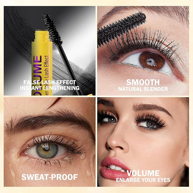 Bubble Mascara,Smudge-Proof,Clump-Proof, Waterproof Formula Creates Thick, Well-Defined Lashes and Enhances The Natural Look, Can be Layered to Boost Curl (1Pcs)