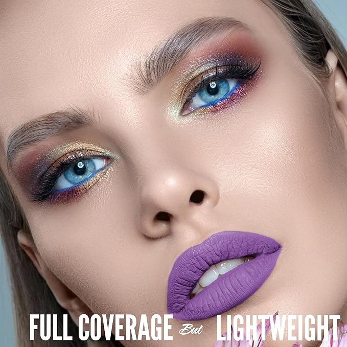 Mynena True Violet Purple Matte Liquid Lipstick | Long-Lasting Comfort | Smudge-Proof Transfer-Resistant | Full Coverage Non-Drying | Vegan & Cruelty-Free | All-Day Wear Lip Color | Sofia