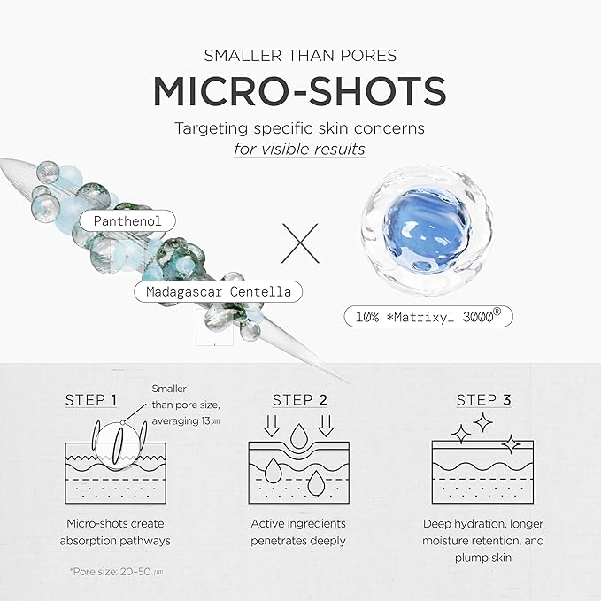 SKIN1004 Matrixyl 10% Boosting Shot Ampoule 1.01fl.oz, 30ml, Hyaluronic Acid & Spicule Serum, Korean Hydrating Facial Matrixyl & Peptide Serum for Deep Moisture, Madagascar Centella, Korean Skin Care