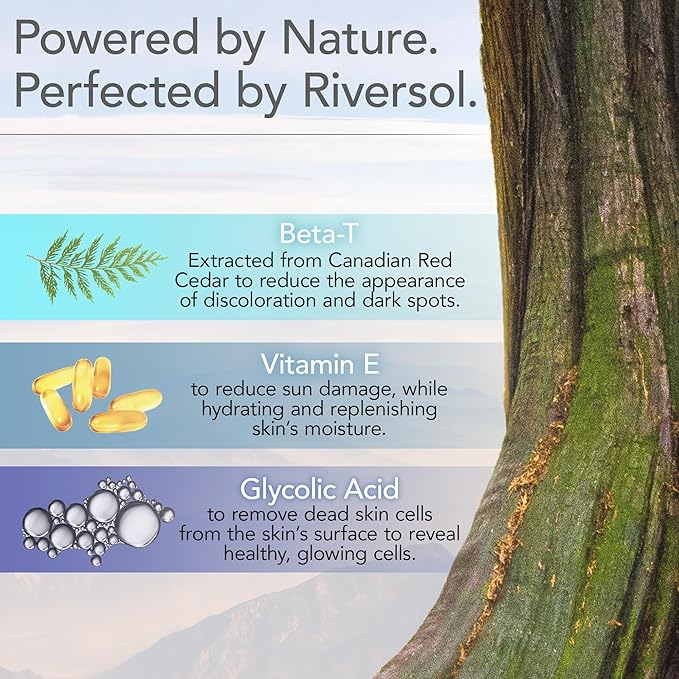 Riversol Glycolic Acid Peel | AHA Chemical Exfoliant for Face | 4% Glycolic Peel to Smooth Texture & Brighten Skin | Sensitive Skin Safe