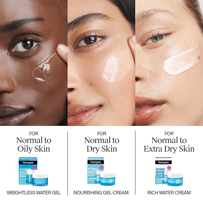 Neutrogena Hydro Boost Skincare Set, Hydro Boost Water Cream Face Moisturizer for 72-Hour Hydration, 1.7 Fl Oz, & Hydro Boost Hydrating Gel Facial Cleanser Trial Size, 0.5 Fl Oz, 2 Pack, Clear