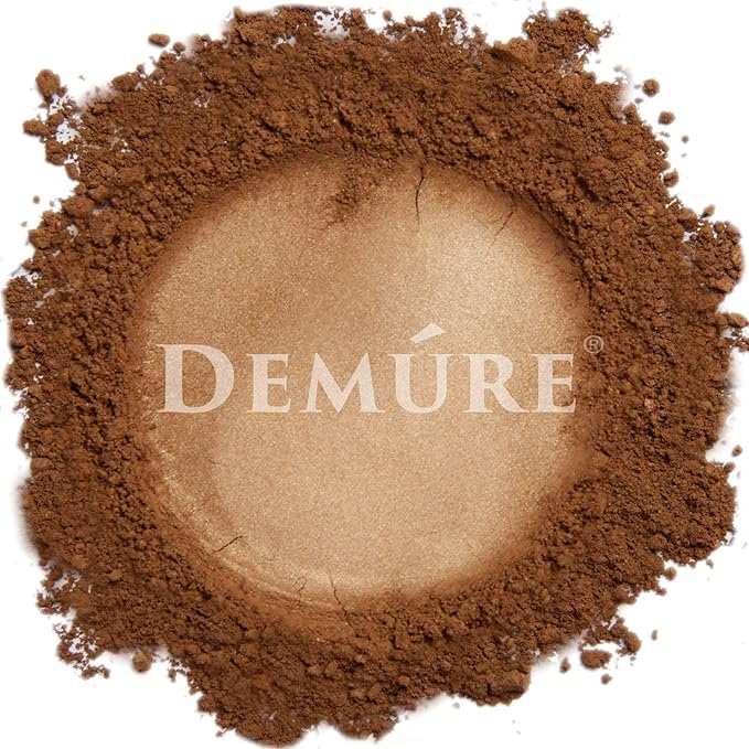 Demure Mineral Make Up, Spiced Honey Mineral Foundation Makeup, Concealer Makeup, Natural Makeup Made with Pure Crushed Minerals, Loose Face Powder.