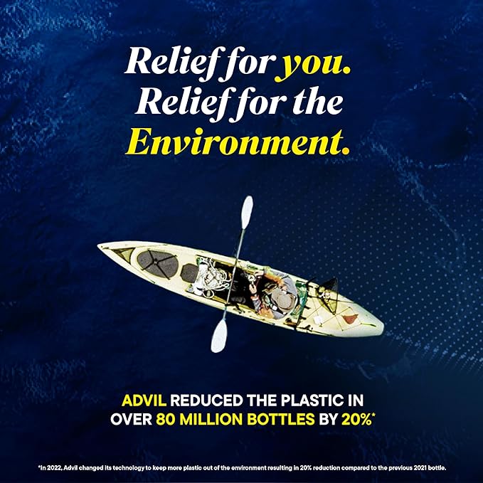 Advil Dual Action Coated Caplets, 125 Mg Ibuprofen and 250 Mg Acetaminophen per Dose (2 Dose Equivalent) for 8 Hour Pain Relief - 216 Count