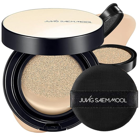 JUNG SAEM MOOL [ SPF ] Essential Skin Nuder Cushion (19 N-Light) | Refill Included (0.98 Fl Oz) | SPF50 Broad Spectrum | Natural Finish | Makeup Artist Brand
