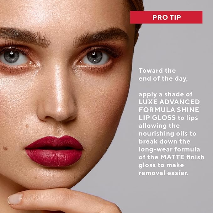 Mirabella - Luxe Advanced Formula Matte Lip Gloss, Long-Wear Full-Coverage Lip Gloss That Won’t Dry or Crack Lips, Liquid Lipstick Alternative, No Smudging or Feathering, Bombshell