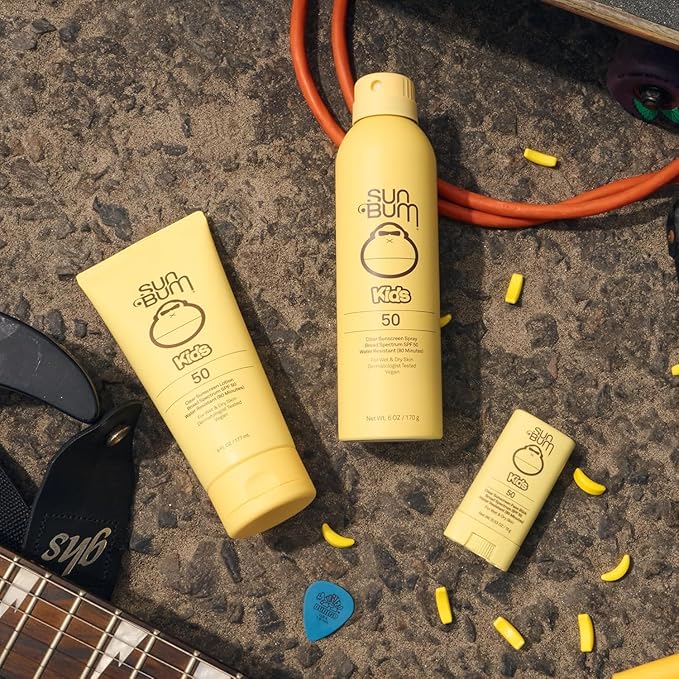 Sun Bum Kids SPF 50 Clear Face Stick Sunscreen - Wet or Dry Skin Application Broad Spectrum Sunscreen with Vitamin E - Hawaii Act 104 Compliant (Without Octinoxate & Oxybenzone) - Travel Size 0.53 oz