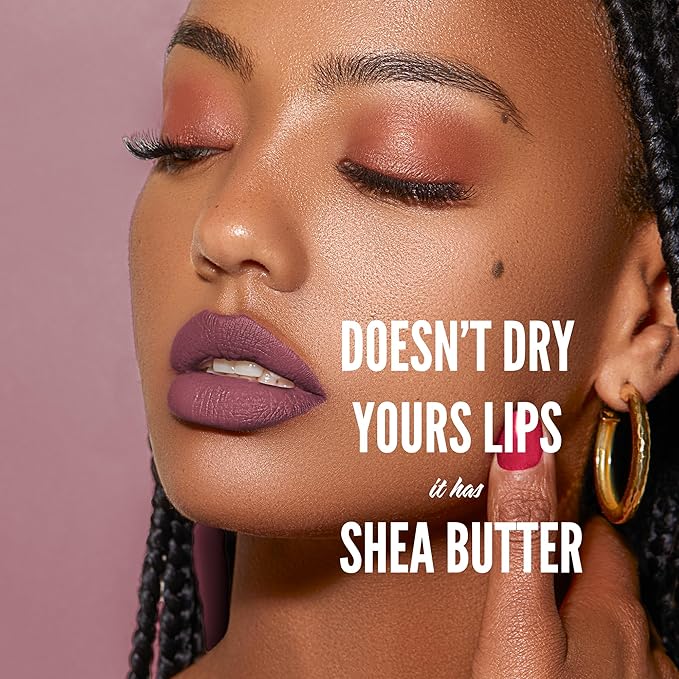 Mynena Dusty Mauve Rose Matte Liquid Lipstick | Long-Lasting Comfort | Smudge-Proof Transfer-Resistant | Full Coverage Non-Drying | Vegan & Cruelty-Free | All-Day Wear Lip Color | Eve