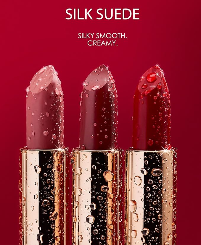 NATASHA MOOR Silk Suede Lipstick: Long-Lasting, Hydrating Semi-Matte Finish - Creamy, Cruelty-Free Formula - Silky Smooth and Highly Pigmented - EMPIRE