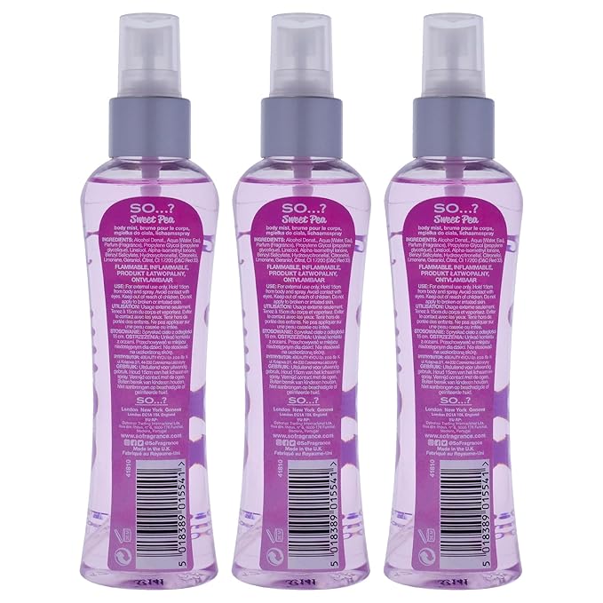 Sweet Pea Body Mist by So…? for Women - 3.5 oz Body Mist - Pack of 3