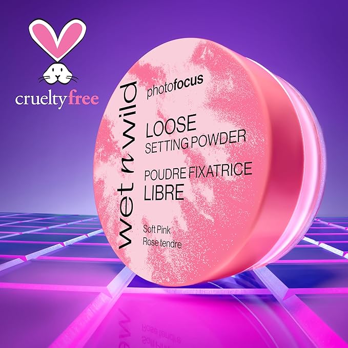 wet n wild Photo Focus Loose Baking Setting Powder, Highlighter Makeup, Medium-Deep to Deep Skin Tones - Deep