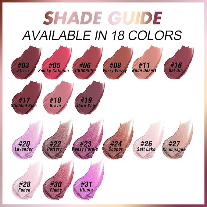 FOCALLURE Ultra Chic Lipstick,Rich Vitamin E Lip Crayon,Lightweight Color without Drying or Fading,Long Lasting Lips Makeup,#26 Salt Lake