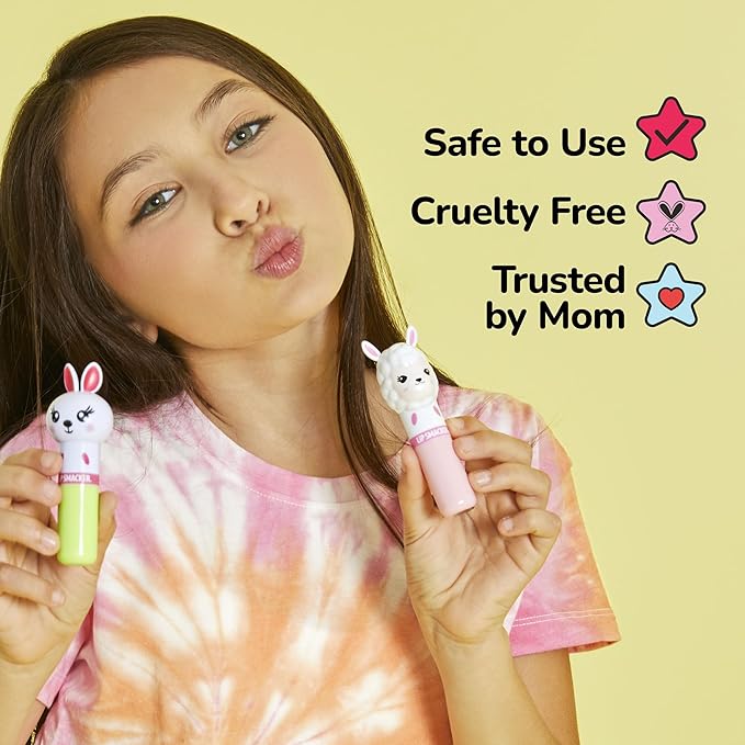 Lip Smacker Lippy Pal Fox Lip Balm Clear Matte Finish, Foxy Apple Flavored, Moisturizing, For Kids