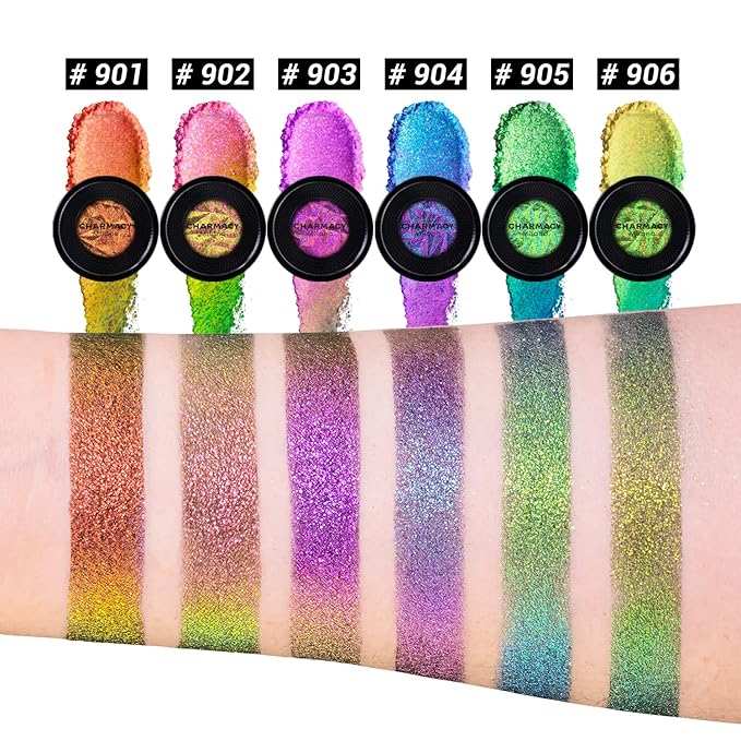 CHARMACY Duochrome Eyeshadow, Insane Shifters Chameleon Eyeshadow, Creates High-Impact, Metallic Eye Looks, 100% Vegan and Cruelty Free (Chameleon-#906, 0.05 Ounce (Pack of 1))