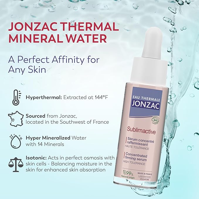 Eau Thermale Jonzac Sublimactive Anti-Aging Firming Serum for Face - Visibly Reduces Fine Lines and Smooths Wrinkles - Natural Skin Care - Safe for Sensitive Skin - 1.01 fl oz