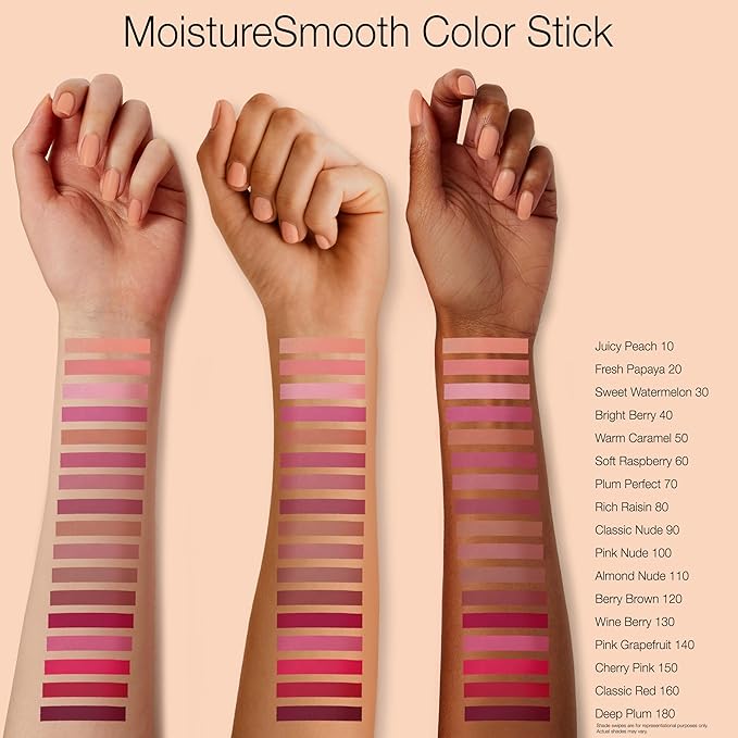Neutrogena MoistureSmooth Color Stick for Lips, Moisturizing and Conditioning Lipstick with a Balm-Like Formula, Nourishing Shea Butter and Fruit Extracts, 100 Pink Nude, 011 oz Pack of 1