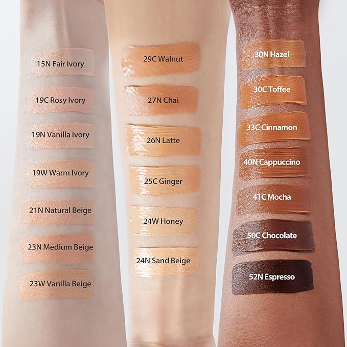 milktouch Cushion Foundation, 24H Flawless Skin, Radiant Shine, No Oxidation, Long-Lasting, Non-Creasing, 60% Hydrating Skincare Infused Korean, Stocking Stuffers, Christmas Gifts (19N Vanilla Ivory)