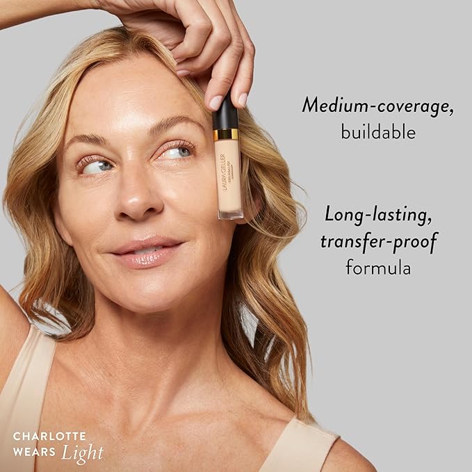 LAURA GELLER NEW YORK The Ideal Fix Concealer - Fair - Buildable Medium to Full Coverage Liquid Concealer - Covers Under Eye Dark Circles & Blemishes - Long-Lasting