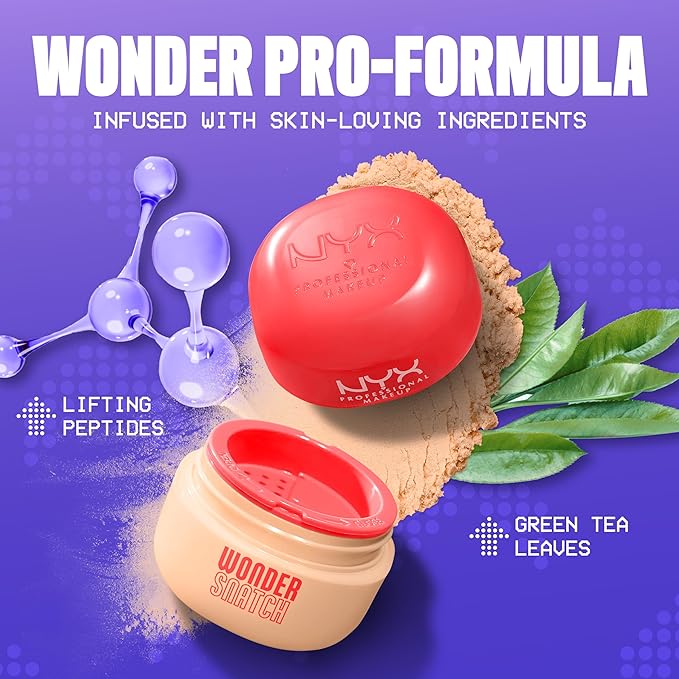 NYX PROFESSIONAL MAKEUP Wonder Snatch Setting Powder, Lifting Loose Powder With Up To 16HR Wear - Peach Posse (Brightening Peach)