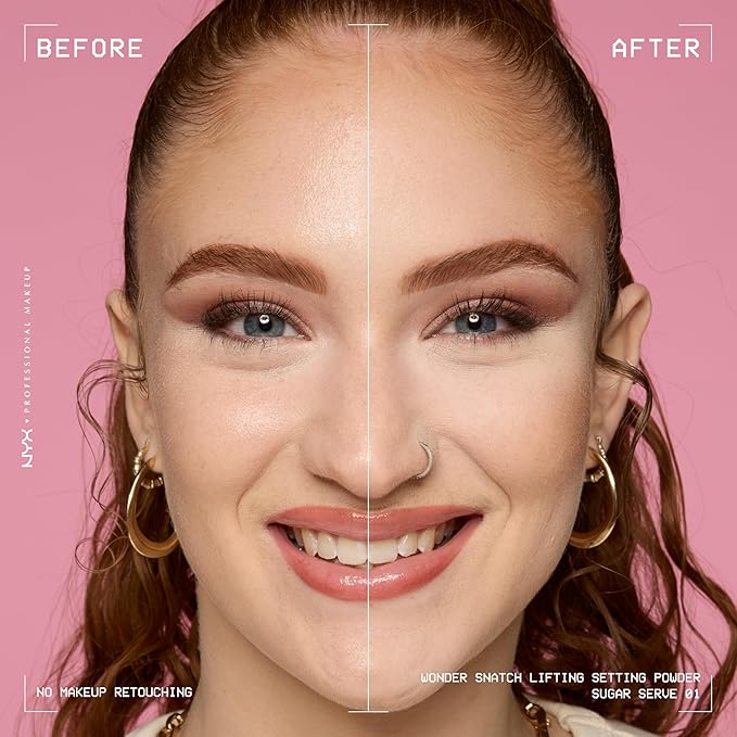 NYX PROFESSIONAL MAKEUP Wonder Snatch Setting Powder, Lifting Loose Powder With Up To 16HR Wear - Sugar Serve (Translucent Light)
