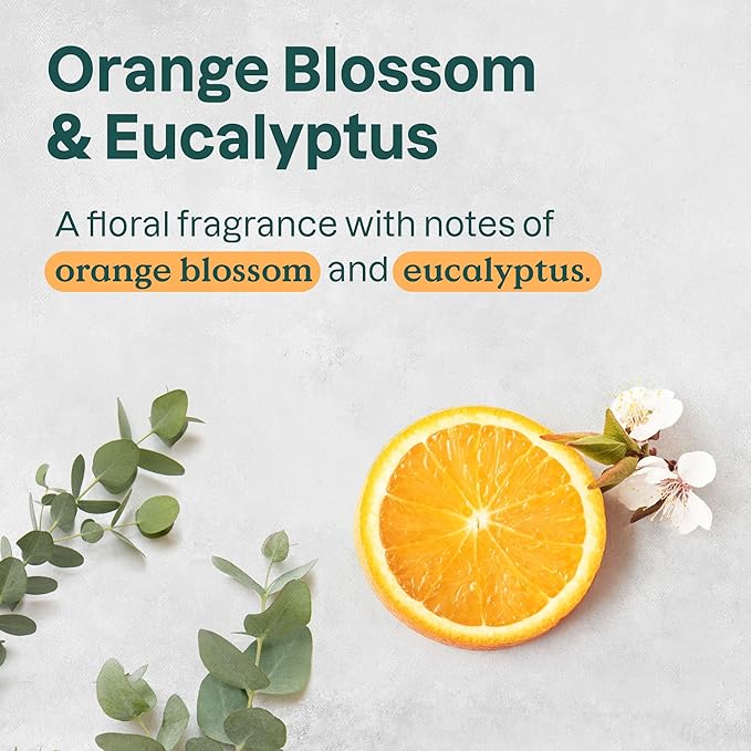 ATTITUDE Body Cream, Moisturizer for Dry Skin, EWG Verified, Vegan & Dermatologist-Tested, Deep Hydration, Orange Blossom & Eucalyptus Scent, 8 Fl Oz (Pack of 6)