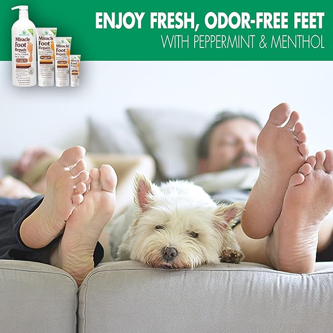 Miracle Foot Repair Cream, 4 oz Repairs Dry Cracked Heels and Feet, Diabetic-Safe, 60% Pure Ultra Aloe Moisturizes, Softens, and Repairs, Relief from Discomfort of Ingrown Toenails (2-Pack)